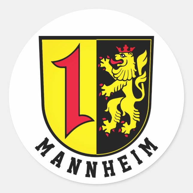 Mannheim coat of Arms Classic Round Sticker (Front)