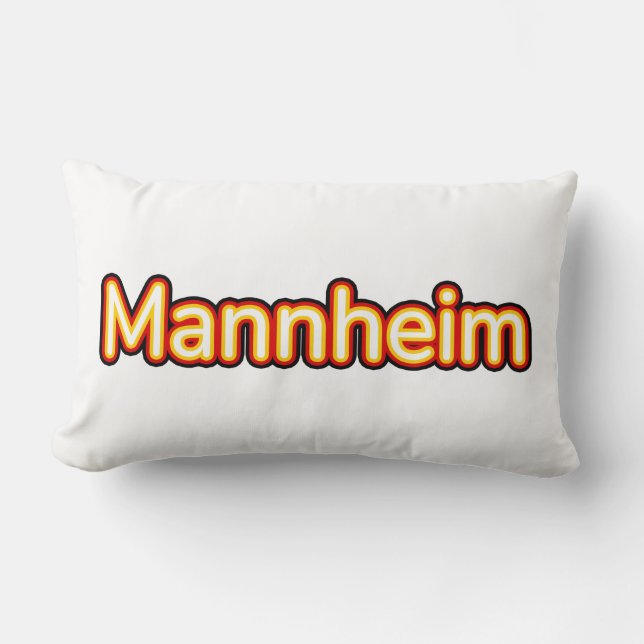 Mannheim Deutschland Germany Lumbar Pillow (Front)