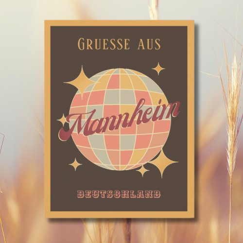 Mannheim Deutschland Retro Vintage Postcard