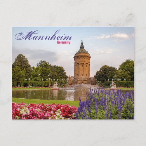 Mannheim Germany Tower Scenic Postcard 
