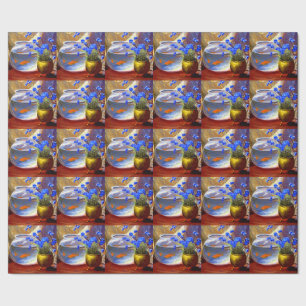 Mannheim - Goldfish Bowl and Flowers Wrapping Paper