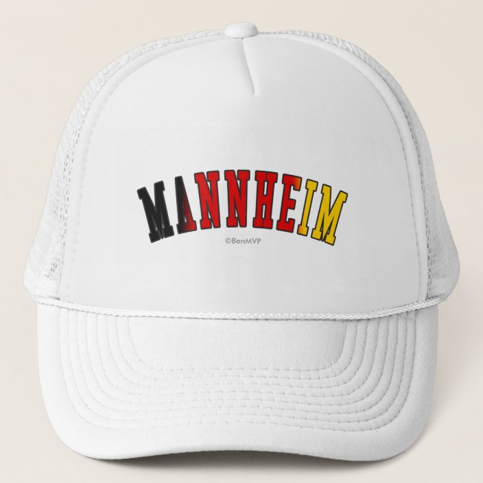 Mannheim in Germany National Flag Colors Trucker Hat