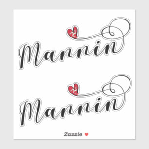 Mannin, Isle of Man Flag Heart, Mann Sticker