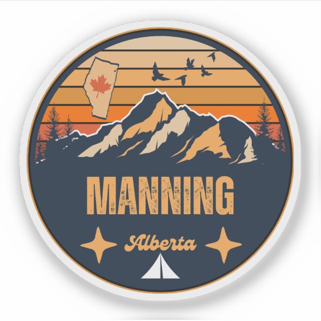 Manning, Alberta Sticker (Front)