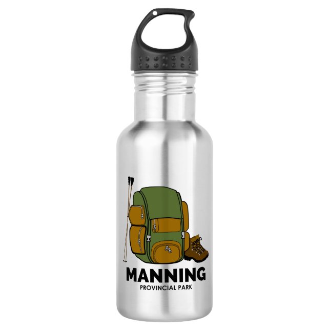 Manning Provincial Park Backpack Stainless Steel Water Bottle (Front)