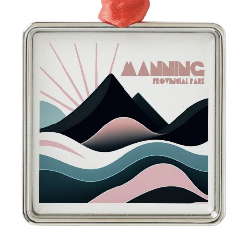 Manning Provincial Park Colored Hills Metal Ornament