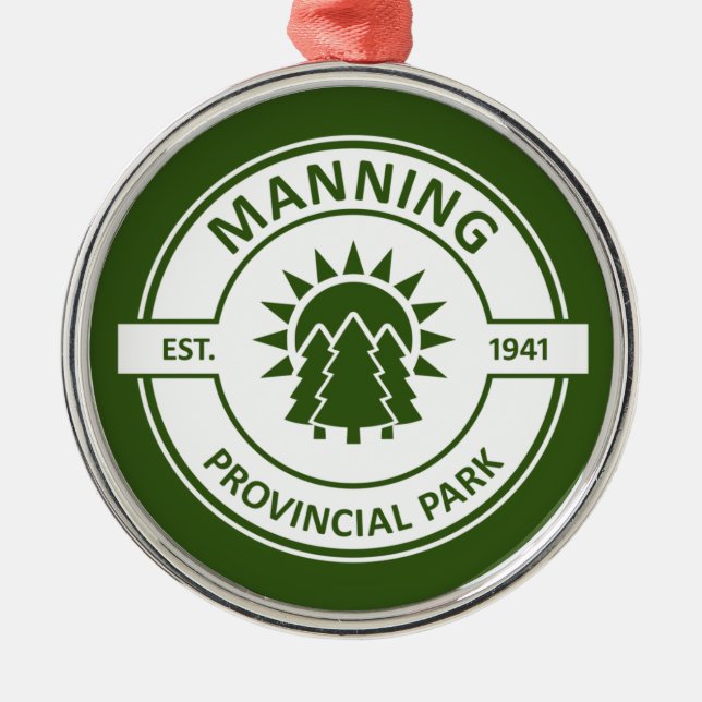 Manning Provincial Park Metal Ornament (Front)
