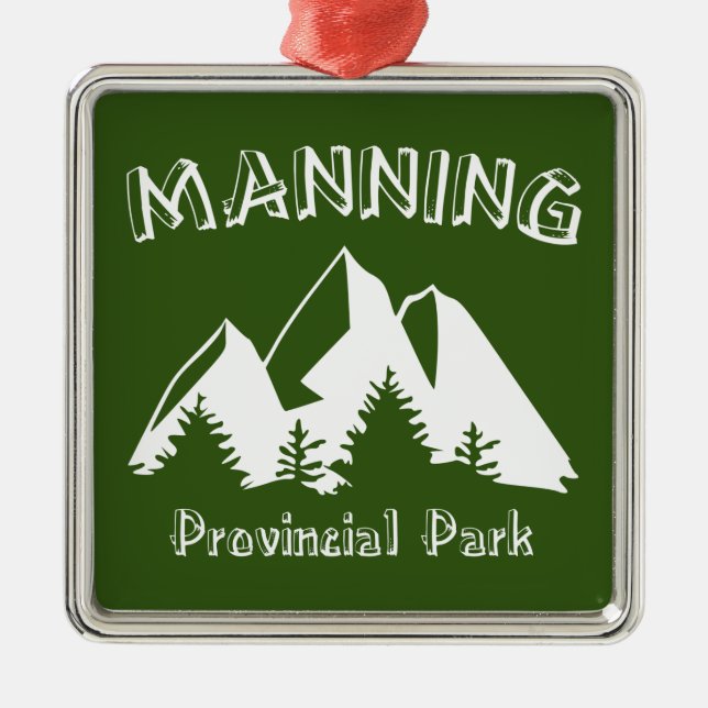 Manning Provincial Park Metal Ornament (Front)
