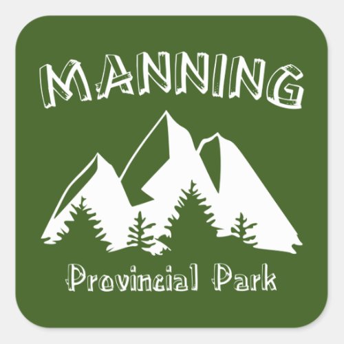 Manning Provincial Park Square Sticker