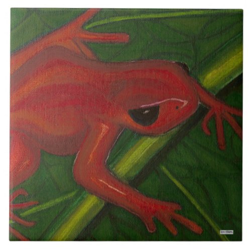 Manny The Mantella Frog Tile