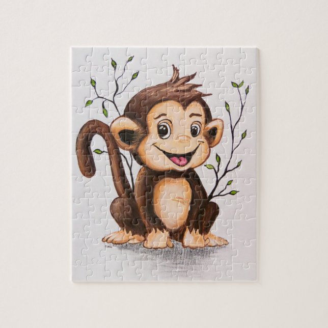 Manny the Monkey Jigsaw Puzzle (Vertical)