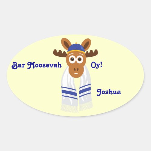 Manny The Moose Head_Bar Moosevah Oy_personalized Oval Sticker