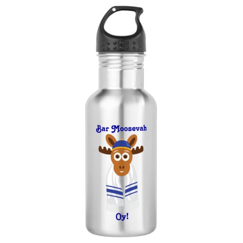 Manny The Moose Head_Bar Moosevah Oy_personalized Water Bottle