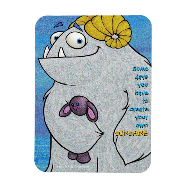 Manny the Yeti, magnet (Vertical)