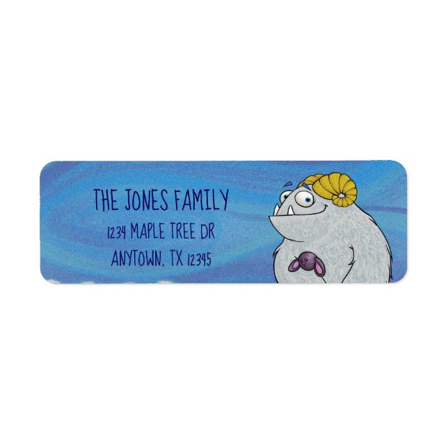 Manny the Yeti, return address labels (Front)