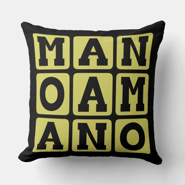 Mano A Mano, Hand To Hand Latin Phrase Throw Pillow (Front)