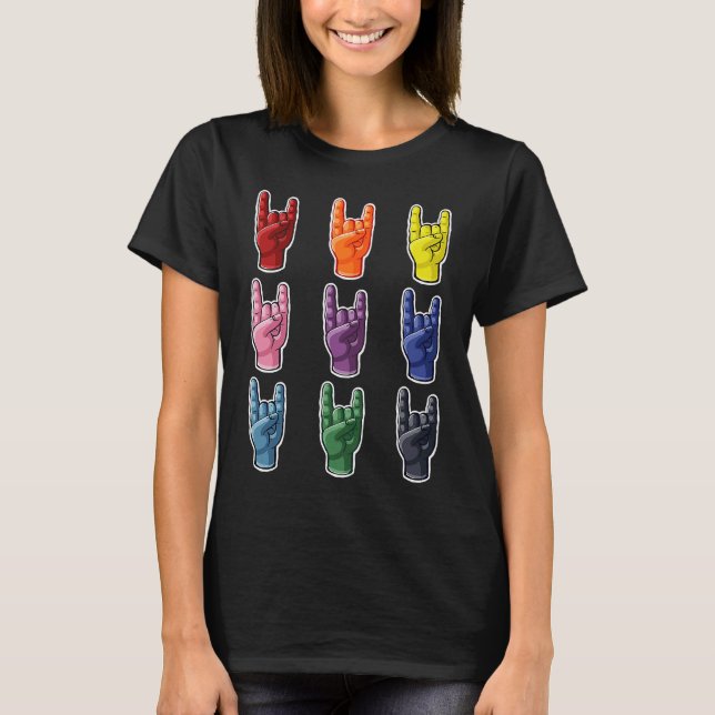 Mano Cornuto Italian Lucky Charm Against Malocchio T-Shirt (Front)