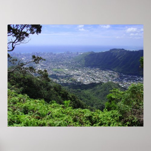 Manoa Valley Oahu Hawaii Poster