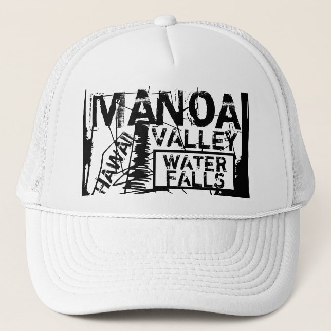 MANOA VALLEY WATERFALLS TOUR TRUCKER HAT (Front)