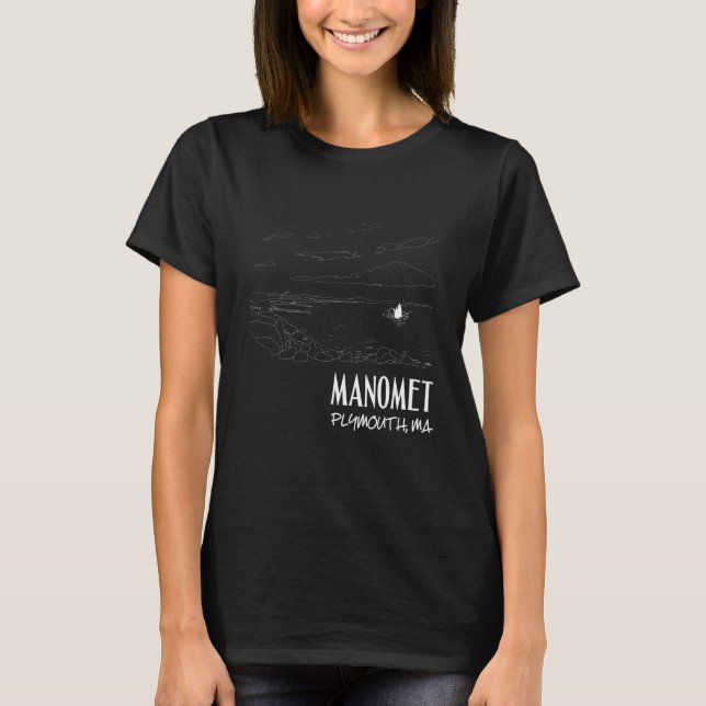 Manomet Plymouth Ma Whale Whitehorse Beach Souveni T-Shirt (Front)