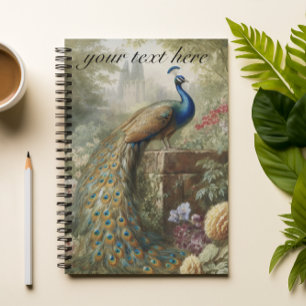Manor Garden Peacock Scholarly Retreat Notebook