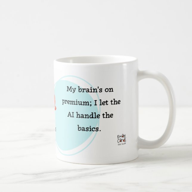 #ManoSays - Witty Line on AI Use - Coffee Mug (Right)
