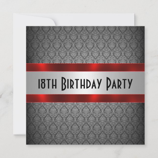 Man's 18th Birthday Invitation (Front)