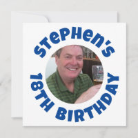 Man's 18th Birthday Photo Holiday Card