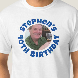 Man's 40th Birthday Photo T-Shirt