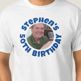 Man's 50th Birthday Photo T-Shirt