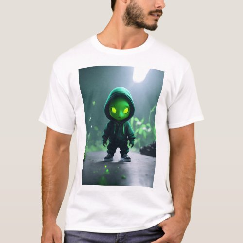 Mans Alien design  T_Shirt