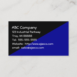 Man's All Purpose Business Card Black & Navy Blue