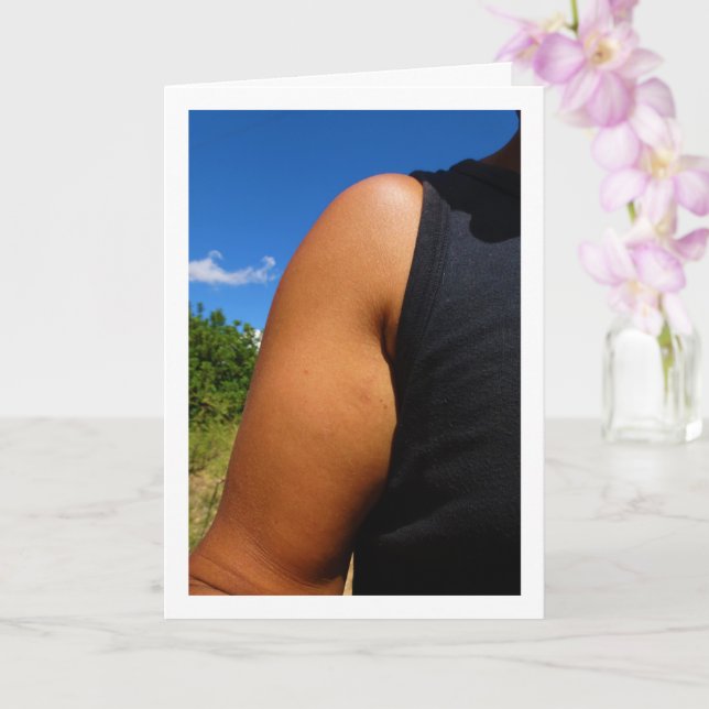 Man's Arm Portrait Card (Orchid)