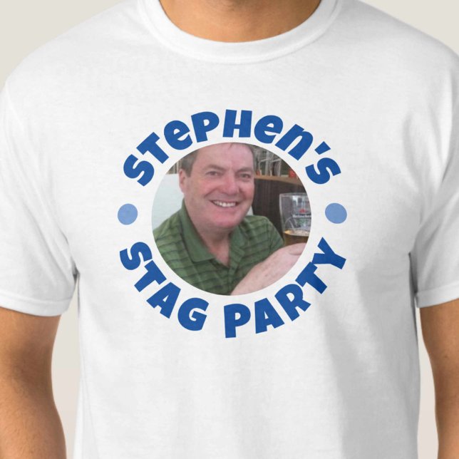 Man's Bachelor Party Photo T-Shirt (Creator Uploaded)