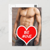 Man's Bare Chest Be Mine Valentine Holiday Postcard (Front/Back)