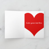 Man's Bare Chest I Love You Card (Inside)