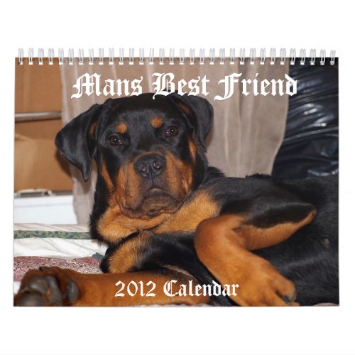 Mans Best Friend Calendar