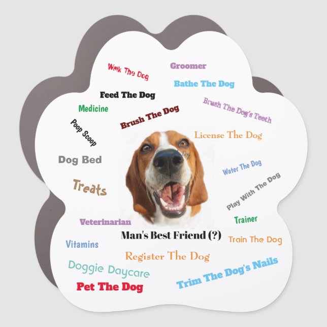 Man's Best Friend (?)     Car Magnet (Front)