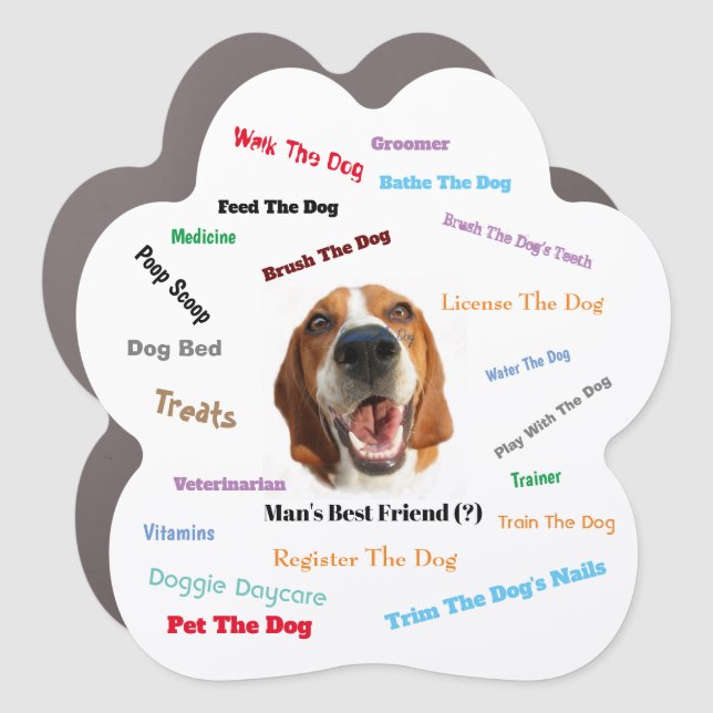 Man's Best Friend (?)     Car Magnet (Front)