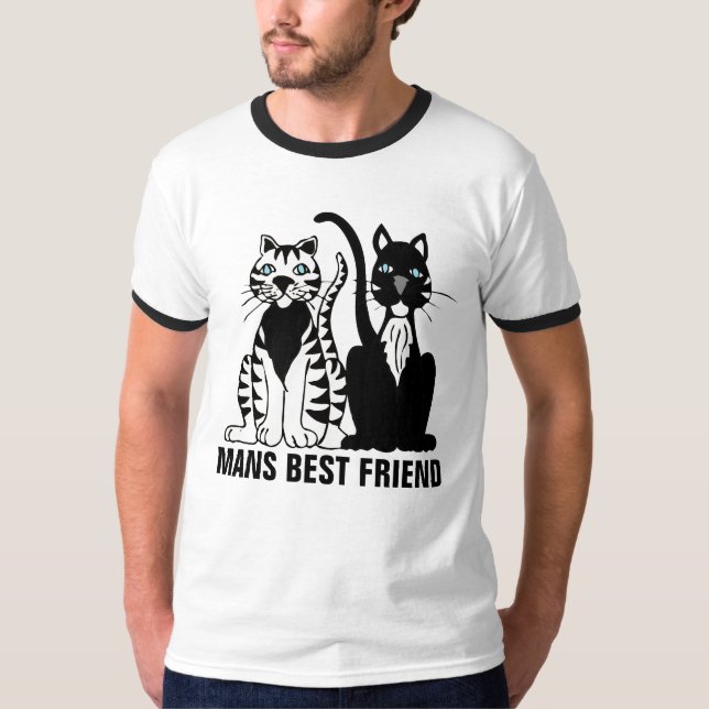 Mans Best Friend, Cat T_shirts T-Shirt (Front)