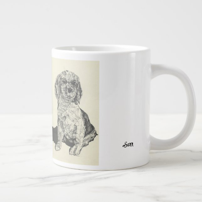 Mans Best Friend  Cocker Spaniel Giant Coffee Mug (Right)