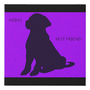 "MAN'S BEST FRIEND" Faux canvas print.