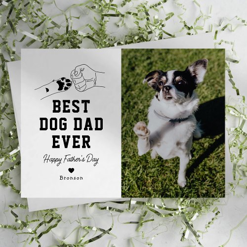 Mans Best Friend Photo Fathers Day Card