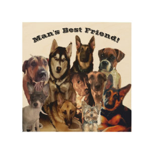 MAN'S BEST FRIEND WOOD WALL ART