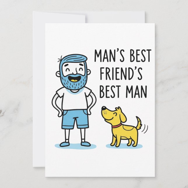 Man's Best Friend's Best Man Father's Day Invitation (Front)