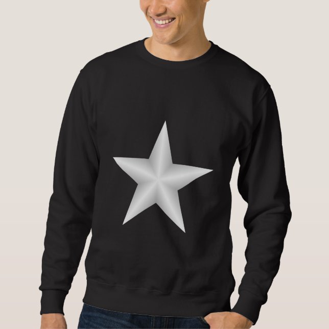 Man's Black and White Star Sweatshirt (Front)
