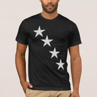 Man's Black t-Shirt With Diagonal Stars