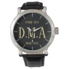 Man's Custom Watch, Add Initials and Text
