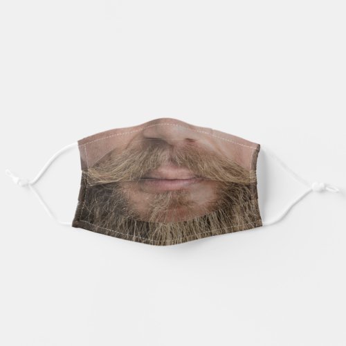 Mans Face Beard Mustache Funny Adult Cloth Face Mask