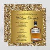 Mans Gold Aged To Perfection 50th Birthday Party Invitation (Front/Back)